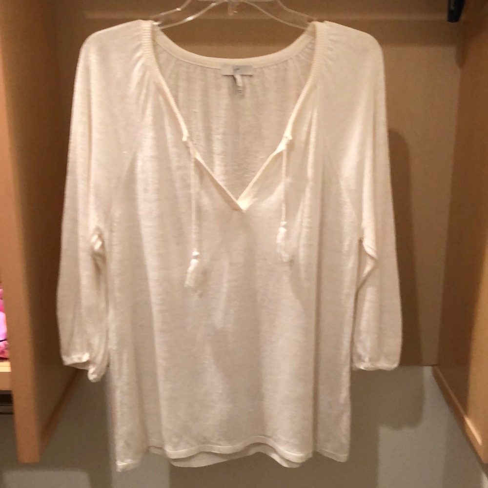 Joie Ivory light Weight Linen top